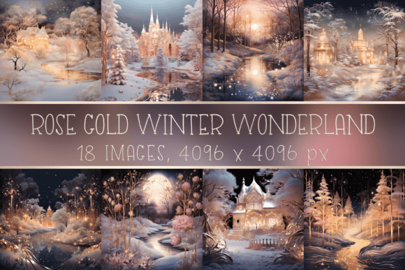 Download Rose Gold Winter Wonderland Images - Rose Collection