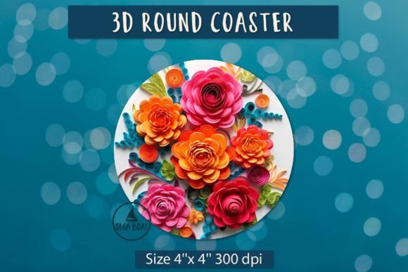 Download Flower Round Coaster Sublimation Roses - Rose Collection
